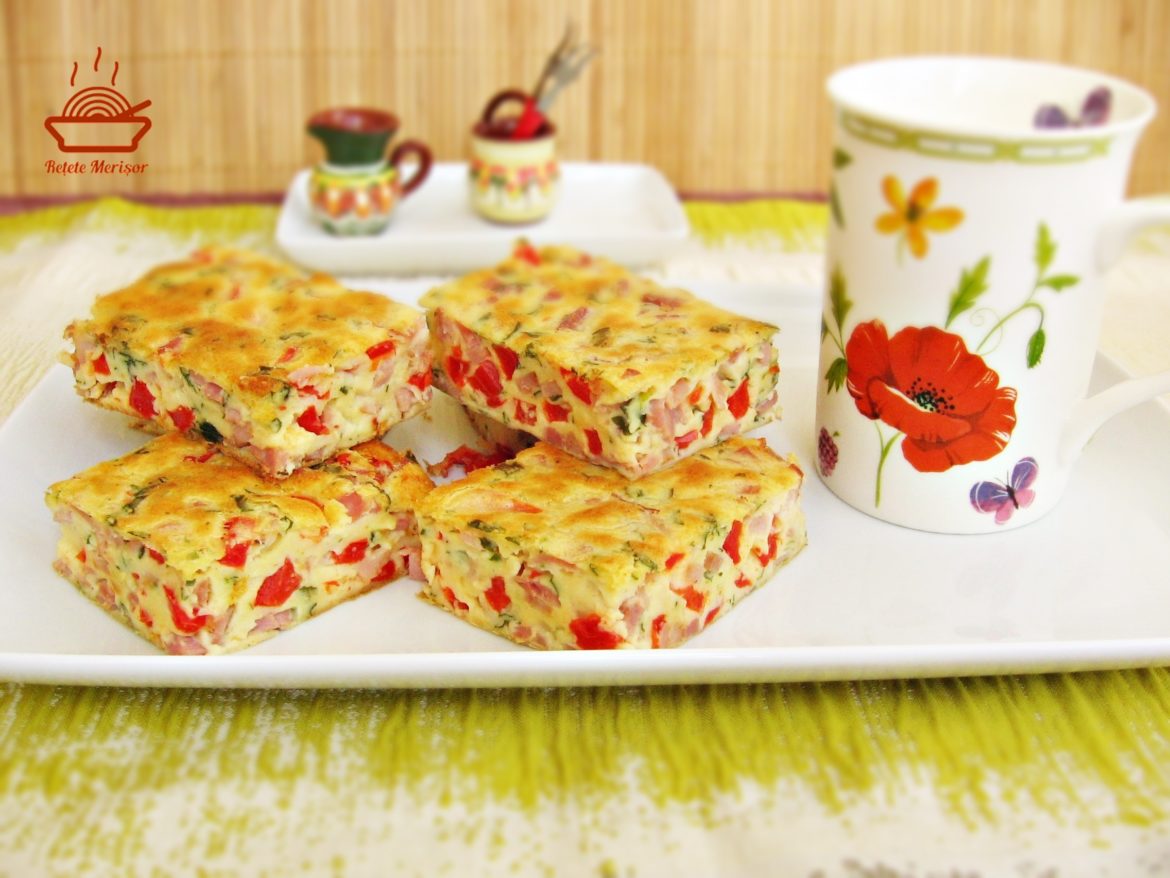 Budinca-aperitiv-cu-sunca-si-ardei-8 Budincă aperitiv cu șuncă și ardei